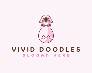 Cute Bunny Rabbit logo design