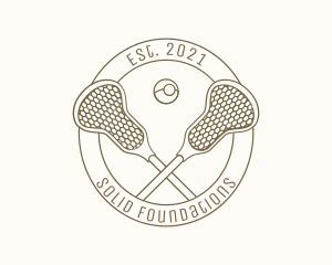 Monoline Lacrosse Equipment Badge logo