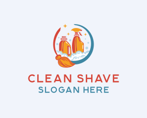 Housekeeper Maintenance Cleaning logo design