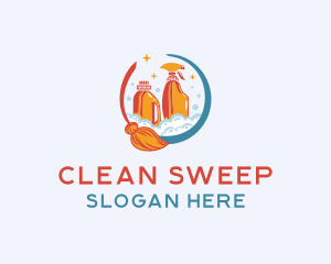 Housekeeper Maintenance Cleaning logo design