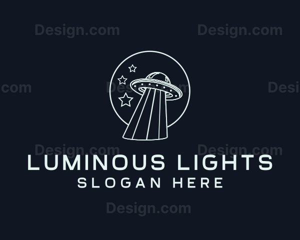 Ufo Alien Spaceship Logo