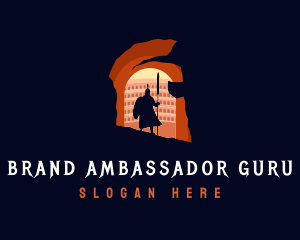 Gladiator Warrior Colosseum logo design