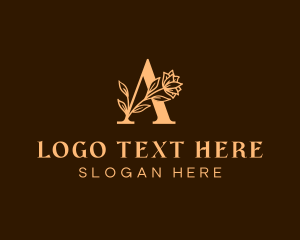 Floral Luxury Letter A logo