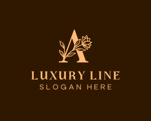 Floral Luxury Letter A logo design