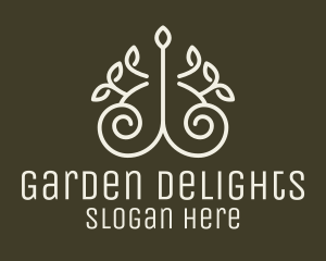 Symmetrical Garden Plant logo design