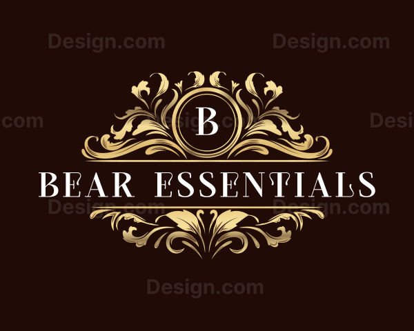 Elegant Floral Shield Logo