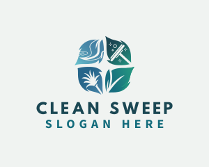 Eco Cleaning Housekeeping logo design