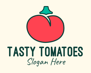 Red Organic Tomato logo design