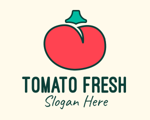 Red Organic Tomato logo design