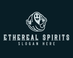 Ghost Spirit Cartoon logo design