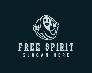 Ghost Spirit Cartoon logo design