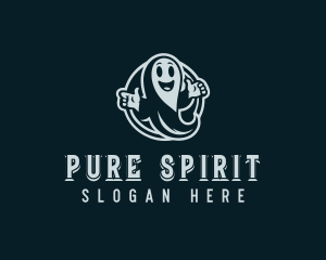 Ghost Spirit Cartoon logo design