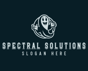Ghost Spirit Cartoon logo design