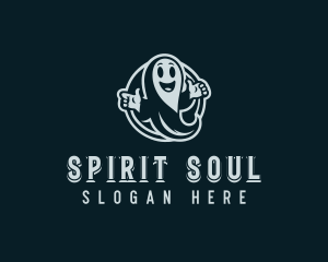 Ghost Spirit Cartoon logo