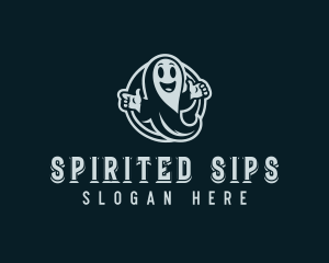 Ghost Spirit Cartoon logo design