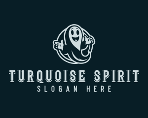 Ghost Spirit Cartoon logo