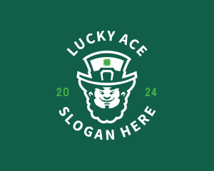 Irish Leprechaun Clover logo design