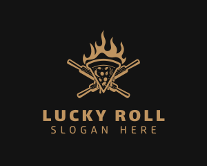 Hot Rolling Pin Pizza logo design