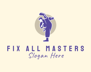 Karate Master Athlete logo design