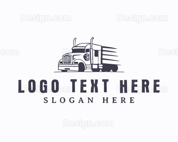 Cargo Truck Logistics Logo