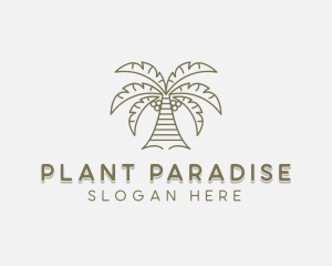 Coconut Tree Planting logo design