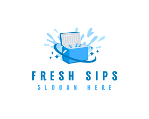 Ice Cooler Beverage logo design