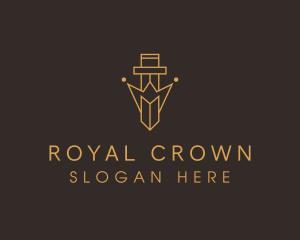 Crown Sword Royalty logo design