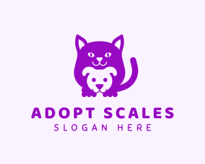 Cat Dog Pet Animal logo design