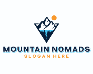 Mountain Forest Lake River logo design