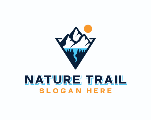 Mountain Forest Lake River logo design