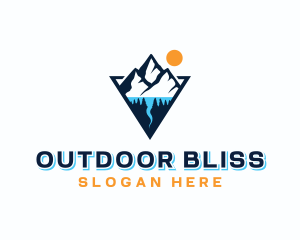 Mountain Forest Lake River logo design