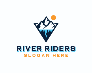 Mountain Forest Lake River logo design