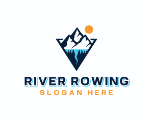 Mountain Forest Lake River logo design