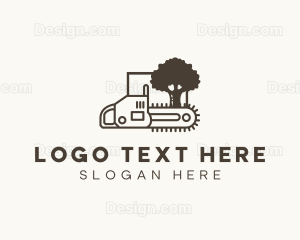 Chainsaw Logging Woodcutter Logo