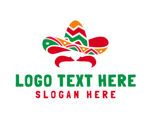 Mustache Mexican Hat logo