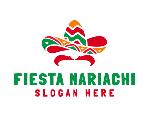 Mustache Mexican Hat logo