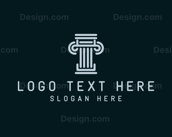 Greek Pillar Architecture Logo