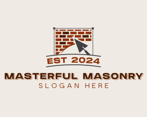 Trowel Masonry Construction logo design