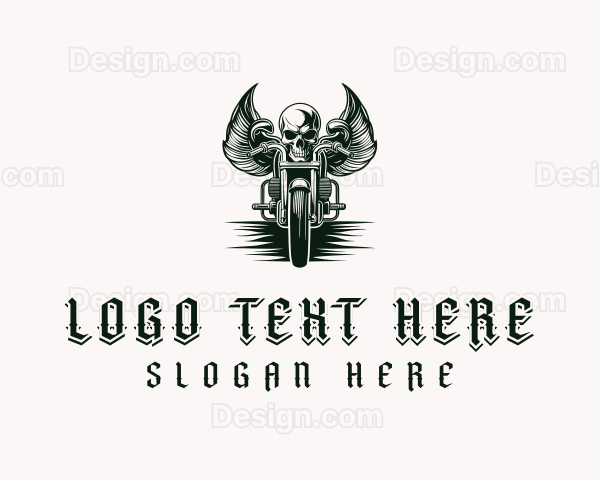 Motorcycle Biker Skull Logo