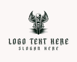 Motorcycle Biker Skull logo