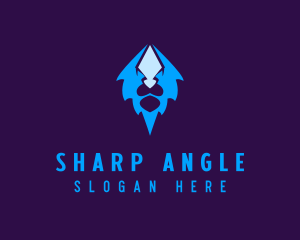 Sharp Lion Face logo design