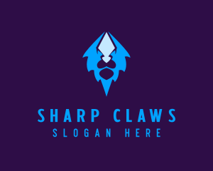 Sharp Lion Face logo design