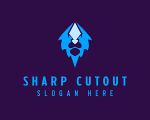 Sharp Lion Face logo design