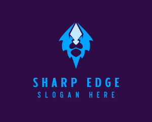 Sharp Lion Face logo design