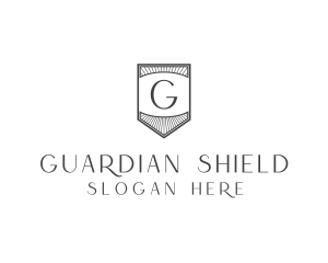 Retro Security Shield logo design