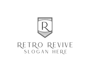Retro Security Shield logo design
