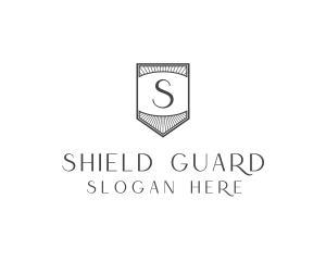 Retro Security Shield logo design