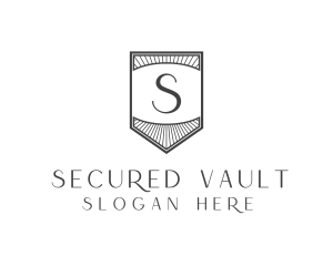 Retro Security Shield logo design