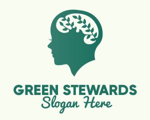 Green Natural Mind  logo design