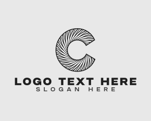 Circular Swirl Letter C  logo